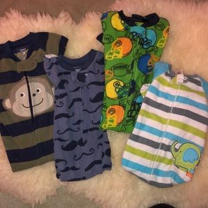 4 pairs of Winter Footie Pjs 18 Months